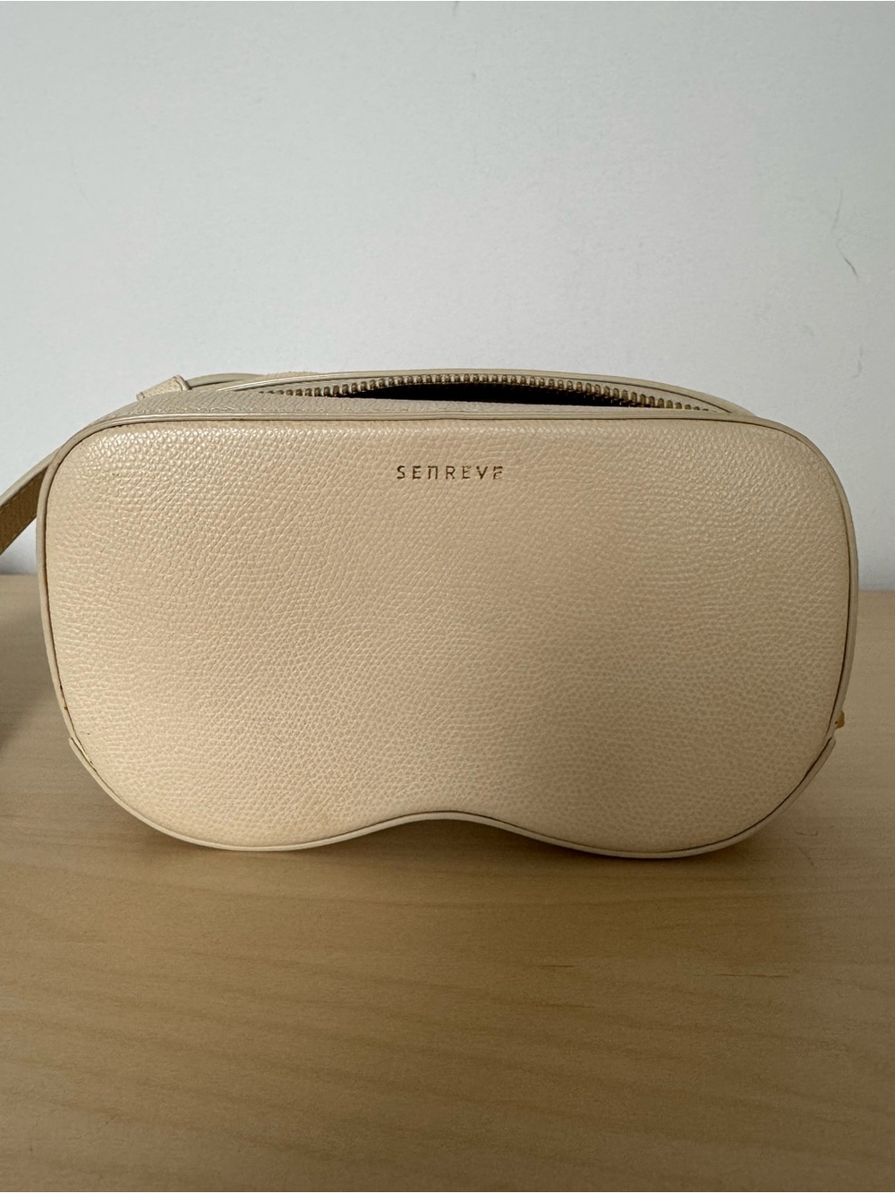 Senreve Coda Belt Bag in Cream Pebbled Leather